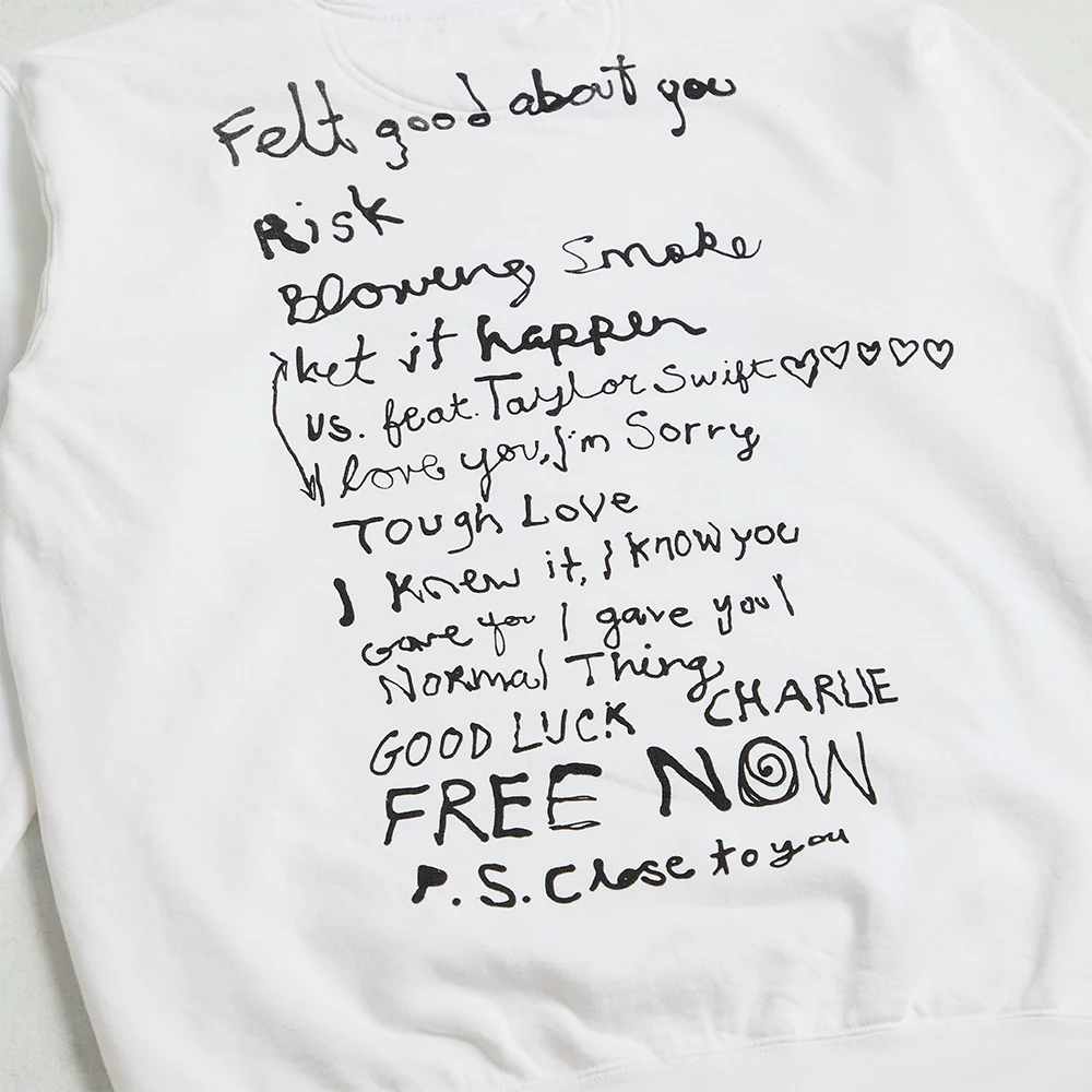 The Secret of Us Tracklist Crewneck Pullover - Image 3